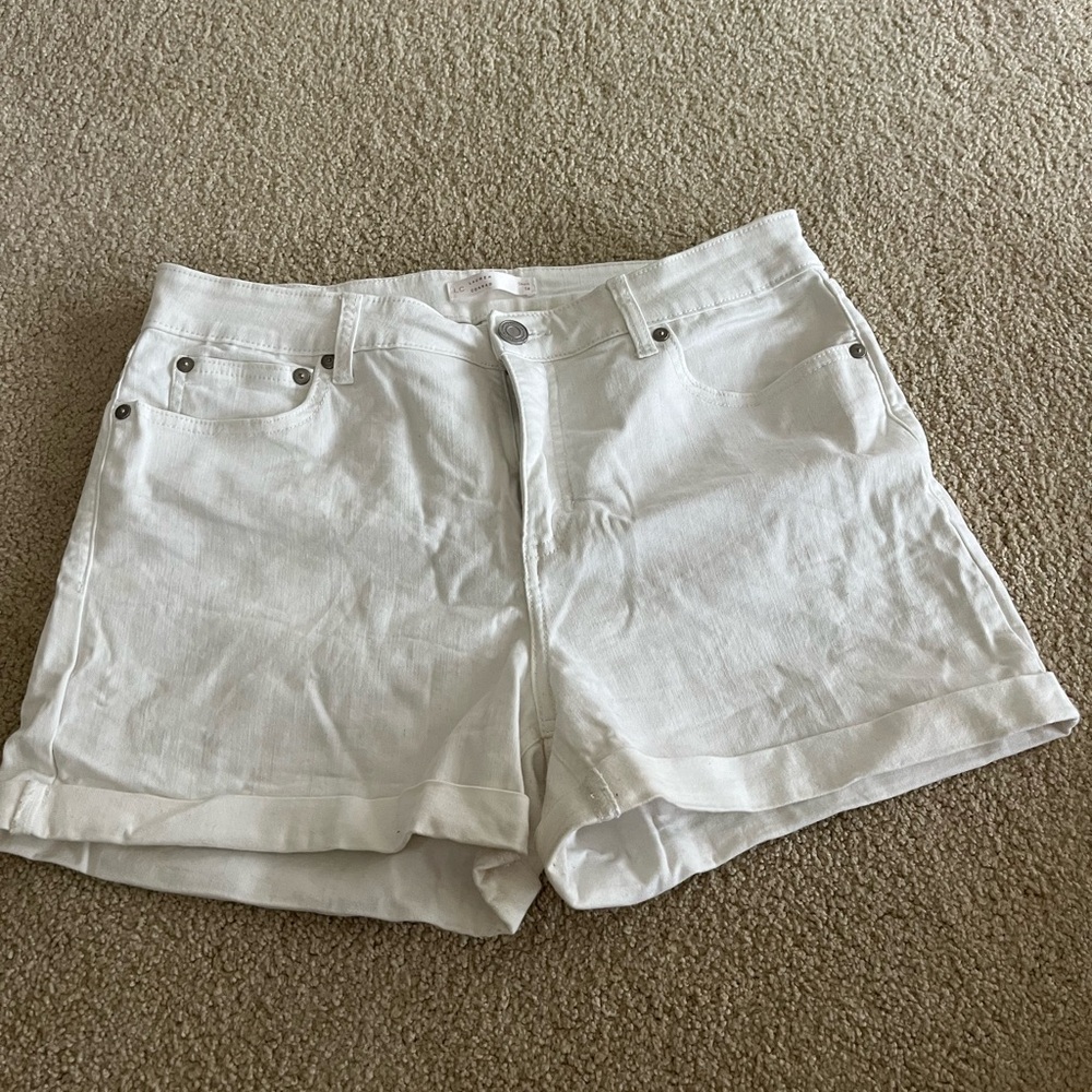 LC Lauren Conrad Women's Cream Jean Shorts